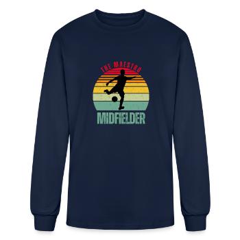 Football Soccer Midfielder Maestro - Men's Long Sleeve T-Shirt - navy - Front