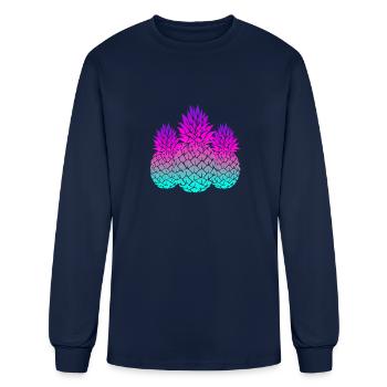 Pineapple - Men's Long Sleeve T-Shirt - navy - Front