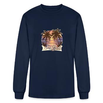 Bali Sunset Bliss: I Love Bali - Men's Long Sleeve T-Shirt - navy - Front