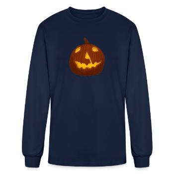 Halloween Jack o Lantern - Men's Long Sleeve T-Shirt - navy - Front