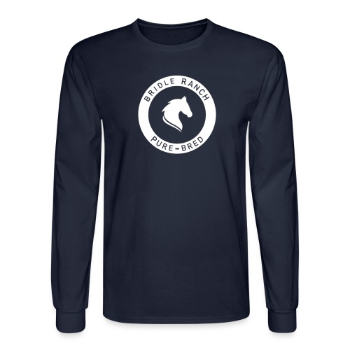 Bridle Ranch Pure-Bred (White Design) - Men's Long Sleeve T-Shirt