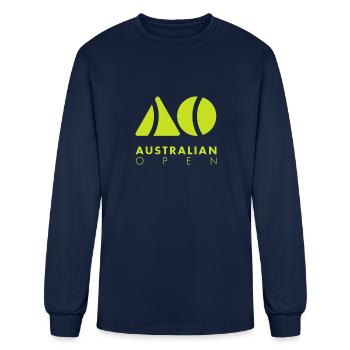 australian open logo - Men's Long Sleeve T-Shirt - navy - Front