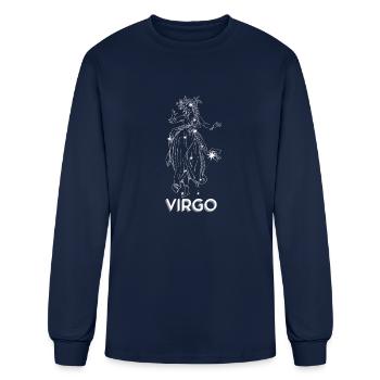 virgo constellation - Men's Long Sleeve T-Shirt - navy - Front