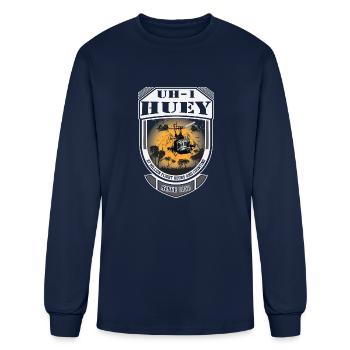 UH1 27 Million Flight - Men's Long Sleeve T-Shirt - navy - Front