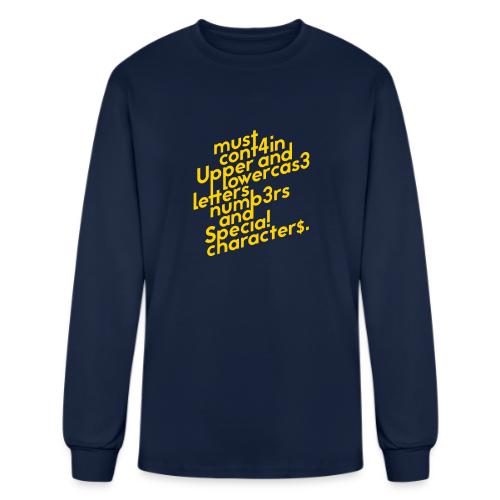 Password Requirements - Men's Long Sleeve T-Shirt