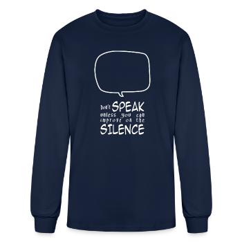 Don't Speak (dark) - Men's Long Sleeve T-Shirt - navy - Front