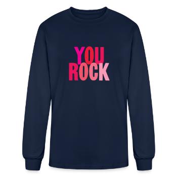 You Rock - Men's Long Sleeve T-Shirt - navy - Front