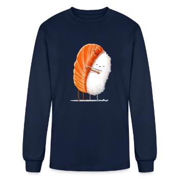 Sushi Hug - Men's Long Sleeve T-Shirt - navy - Front