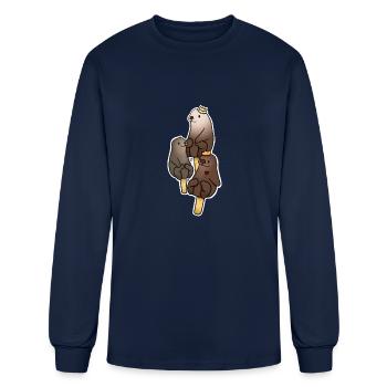 Tazz Talks | Puppet Time - Men's Long Sleeve T-Shirt - navy - Front