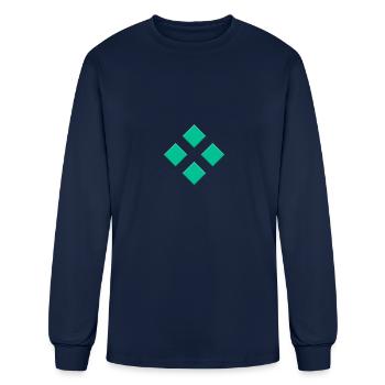 Mono Sorts small v - Men's Long Sleeve T-Shirt - navy - Front