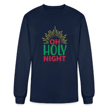 Oh Holy Night - Men's Long Sleeve T-Shirt - navy - Front
