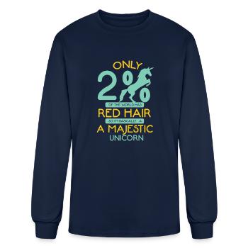 Red hair - Men's Long Sleeve T-Shirt - navy - Front