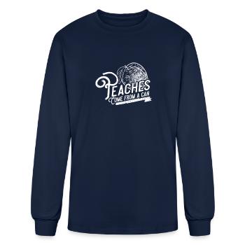 Peaches Fitted Scoop - Men's Long Sleeve T-Shirt - navy - Front