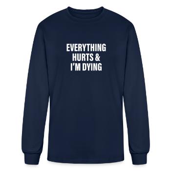 Exercise Extra Rice - Men's Long Sleeve T-Shirt - navy - Front