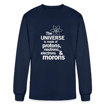 funny t shirts - Men's Long Sleeve T-Shirt - navy - Front