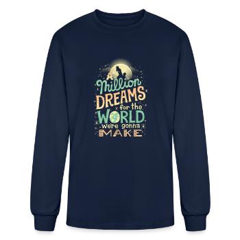 Million Dreams cool - Men's Long Sleeve T-Shirt - navy - Front