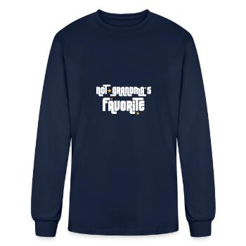 Not Grandma's Favorite Grandchild Grandkids - Men's Long Sleeve T-Shirt - navy - Front