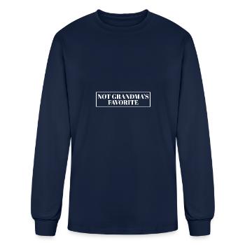 Not Grandpa's Favorite Grandchild grandkid - Men's Long Sleeve T-Shirt - navy - Front