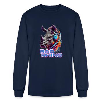 Rad Rhino - Men's Long Sleeve T-Shirt - navy - Front