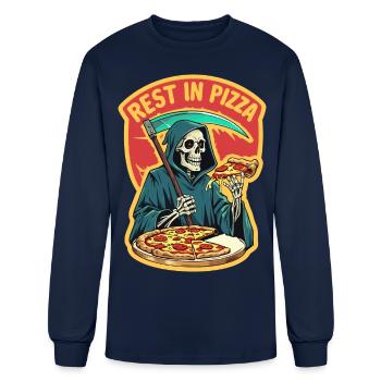 Rest in Pizza - Men's Long Sleeve T-Shirt - navy - Front
