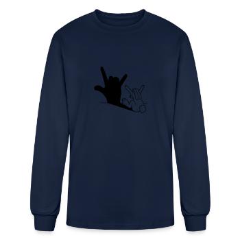 Rabbit Shadow - Men's Long Sleeve T-Shirt - navy - Front