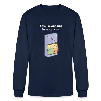Power Nap - Men's Long Sleeve T-Shirt - navy - Front