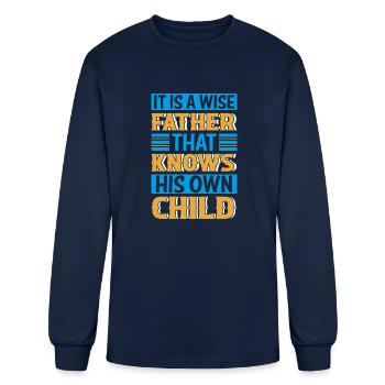 It Is A Wise Father - Men's Long Sleeve T-Shirt - navy - Front