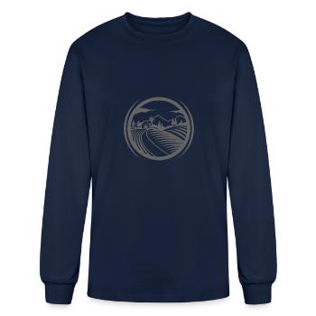 Farm - Men's Long Sleeve T-Shirt - navy - Front