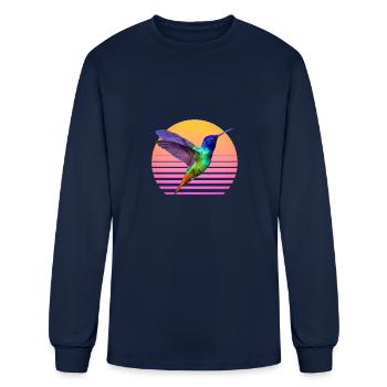 Hummingbird - Men's Long Sleeve T-Shirt - navy - Front
