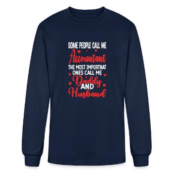 Accountant The Daddy And - Men's Long Sleeve T-Shirt - navy - Front