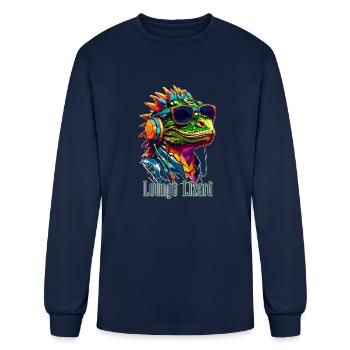 Lounge Lizard - Men's Long Sleeve T-Shirt - navy - Front