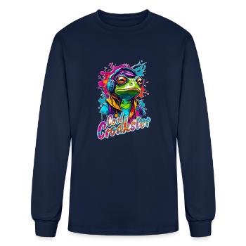 Cool Frog - Men's Long Sleeve T-Shirt - navy - Front