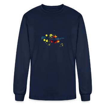 power - Men's Long Sleeve T-Shirt - navy - Front