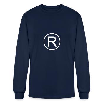 Registered Circle 2 - Men's Long Sleeve T-Shirt - navy - Front