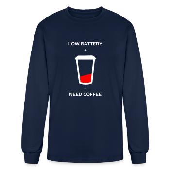 Coffee Humor - Men's Long Sleeve T-Shirt - navy - Front
