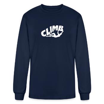Rock Climbing - Men's Long Sleeve T-Shirt - navy - Front