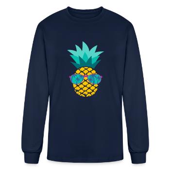 Pineapple - Men's Long Sleeve T-Shirt - navy - Front