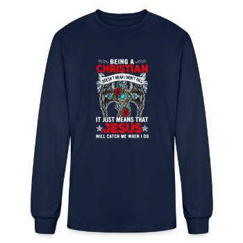 Wear our design to show that You Enjoy Long Romant - Men's Long Sleeve T-Shirt - navy - Front