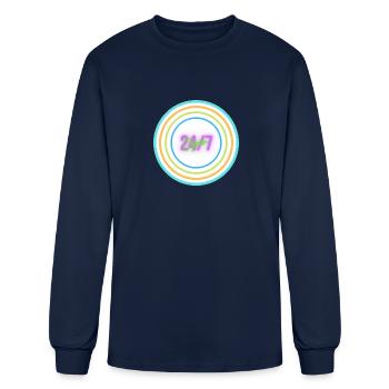 24/7 open - Men's Long Sleeve T-Shirt - navy - Front