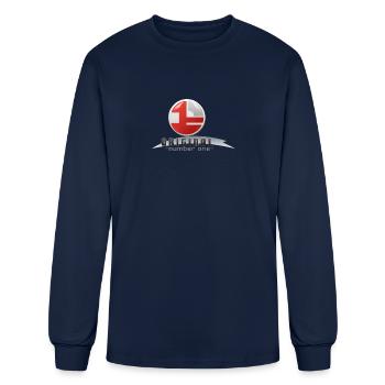 number one - Men's Long Sleeve T-Shirt - navy - Front