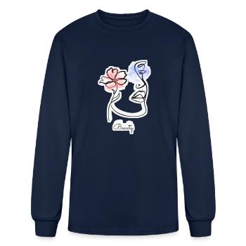 BEAUTY - Men's Long Sleeve T-Shirt - navy - Front