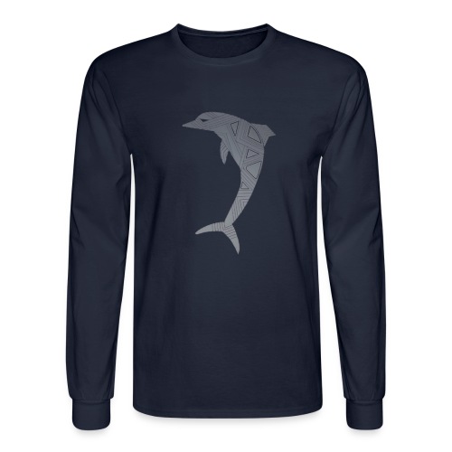 dolphin art deco - Men's Long Sleeve T-Shirt