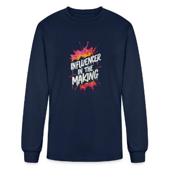 Influencer in the making - Men's Long Sleeve T-Shirt - navy - Front