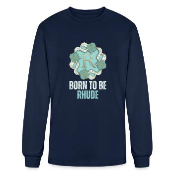 rhude - Men's Long Sleeve T-Shirt - navy - Front
