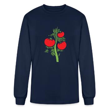 Tomato Plant - Men's Long Sleeve T-Shirt - navy - Front