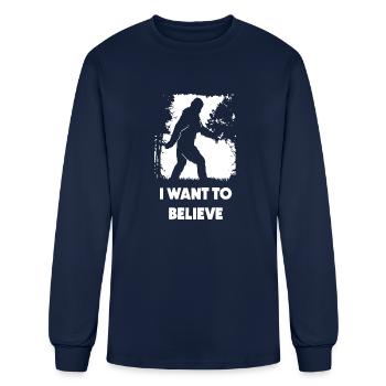 I Want To Believe - Men's Long Sleeve T-Shirt - navy - Front