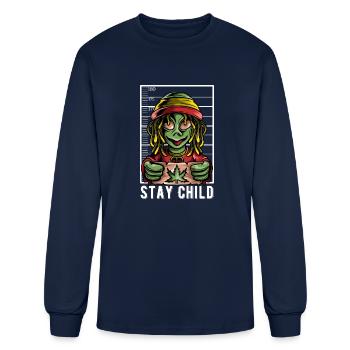 Wanted - Men's Long Sleeve T-Shirt - navy - Front