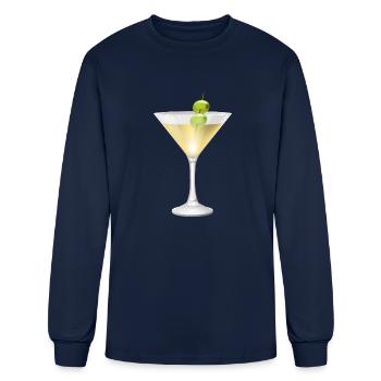 wineglass martini - Men's Long Sleeve T-Shirt - navy - Front