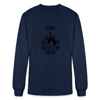 OM band - Men's Long Sleeve T-Shirt - navy - Front