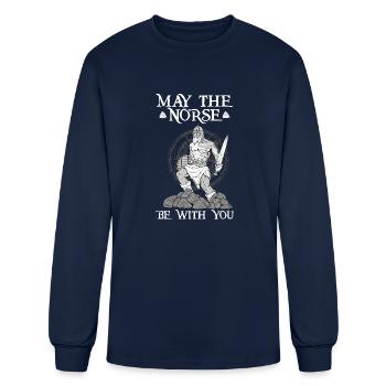 May The Norse Be With You - Men's Long Sleeve T-Shirt - navy - Front